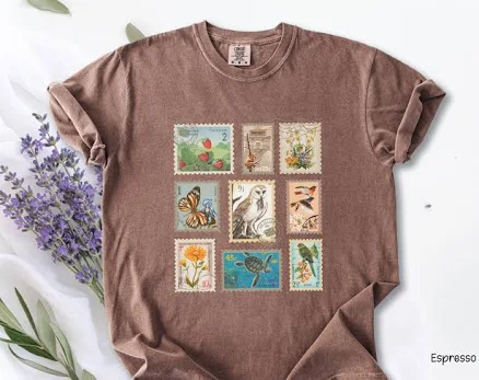 Vintage Stamp Collage Tee