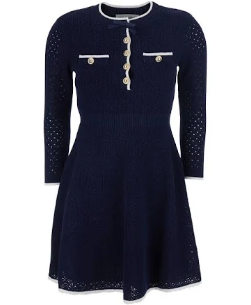 Self Portrait Openwork Knit Mini Dress