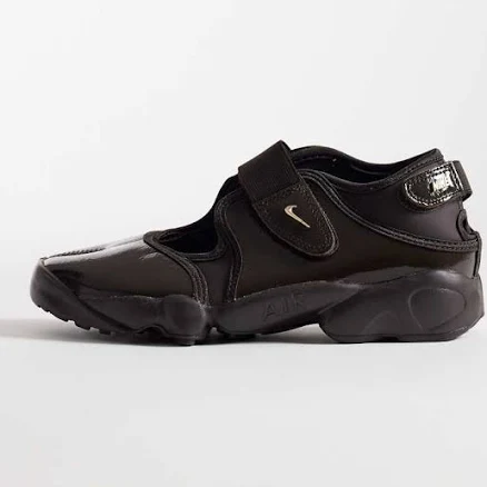 Nike Air Rift sneakers in patent brown and gold