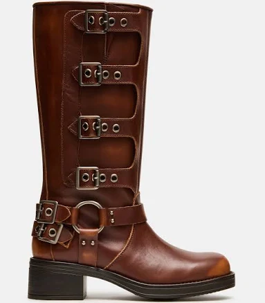 Steve Madden Women's Rocky Knee High Distressed Leather Boots