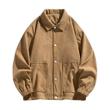 Men's Loose Fit Corduroy Trucker Jacket