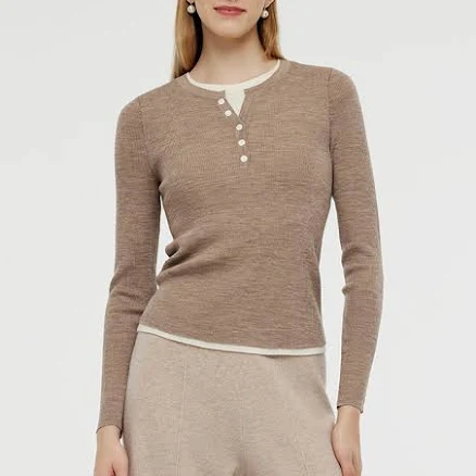 Wool Patchwork Knit Top