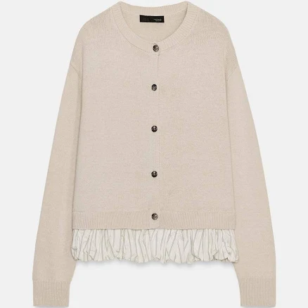 Zara Combination Knit Cardigan