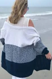 Color Block Cardigan (Knit) - Version 2
