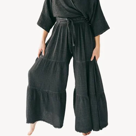 Crinkle Cotton Skirt Pants