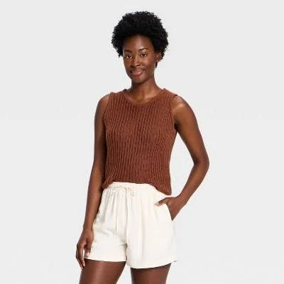 A New Day Women's Crewneck Drop Needle Sweater Tank