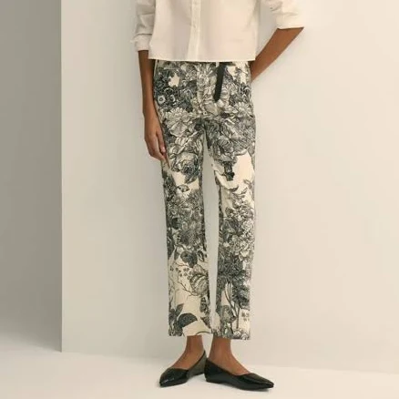 Brooks Brothers Women's Cropped Kick Flare Jeans