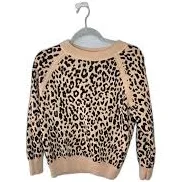 J. Crew Women's Boyfriend Merino Wool Leopard Print Crewneck Sweater Size XS