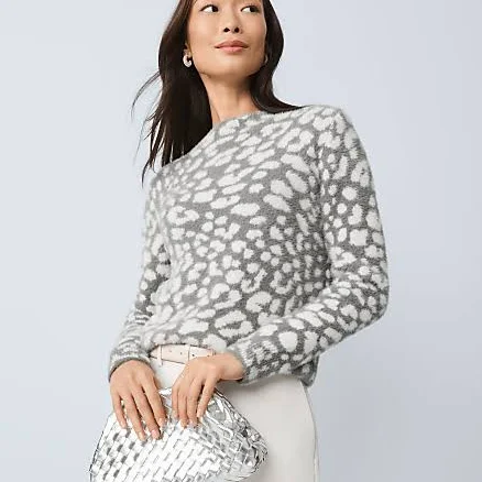 Ann Taylor Women's Leopard Print Sweater