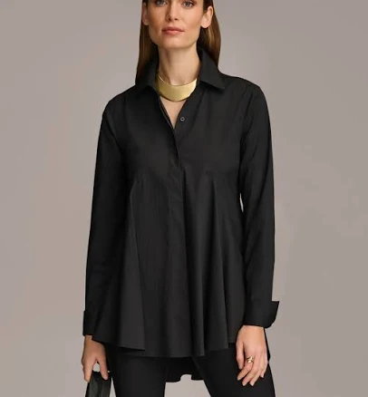 Donna Karan Women's A-Line Poplin Tunic