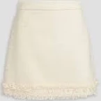 Cotton-blend tweed mini skirt