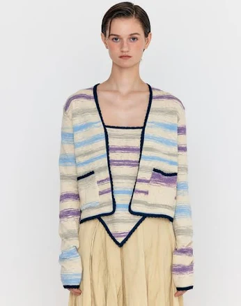 EENK Wioletta Pocket Front Knit Cardigan
