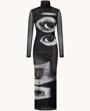 Mirabella Surreal Semi-Sheer Mesh Dress