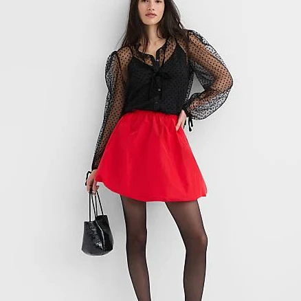 Loft Women's Taffeta Bubble Mini Pocket Skirt