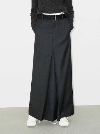 MO&Co. Women's Maxi Wool Blend Skirt