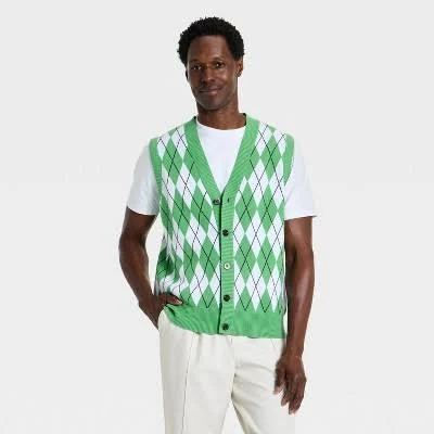 Houston White Men's Argyle Sweater Vest