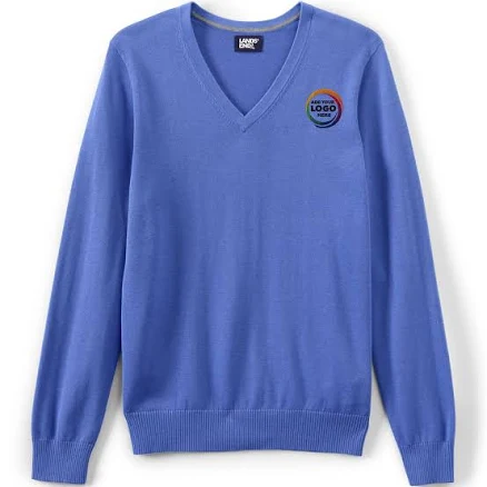 Custom Logo Unisex Cotton Modal V-neck Sweater