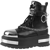women's shoes KOI - Borin Hardware Platform Boots - BLACK