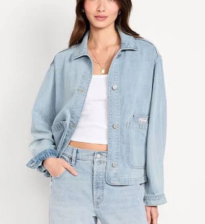 Old Navy Women's Cropped Jean Chore Jacket