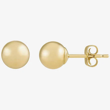 14K Yellow Gold Stud Earrings