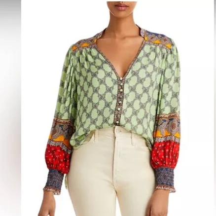 Alice + Olivia Women's Serena Ruffle Top