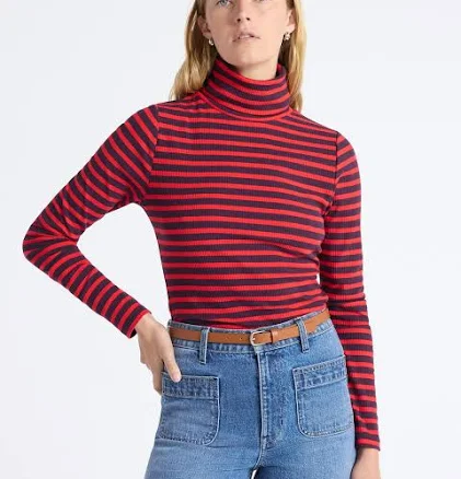 Free Assembly Women's Ribbed Turtleneck Tee