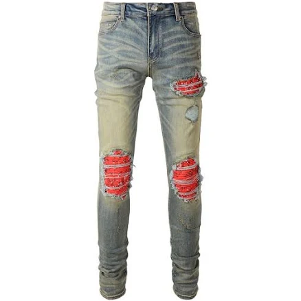 Bandana Ripped Patchwork Jeans