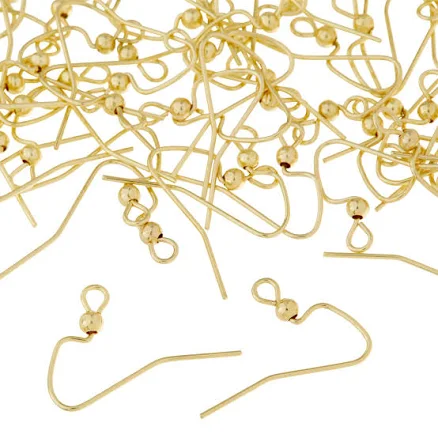 Bead Landing Fishhook Earring with Ball