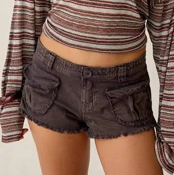 BDG Women's Sunkissed Cargo Low-Rise Micro Shorts