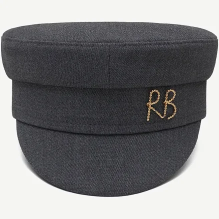 Cotton-Blend Baker Boy Cap
