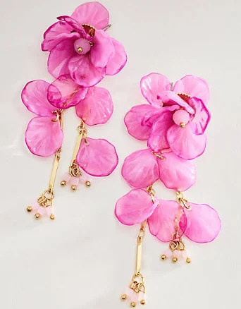 Anthropologie Floral Drop Earrings