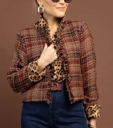 Tweed Open Front Jacket