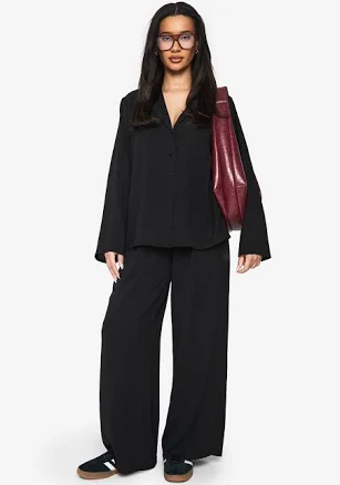 Boohoo Women's Oversized Woven Shirt & Drawstring Trouser Co-ord