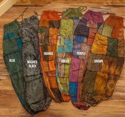 Gardenbelle Thai Cotton Patchwork Joggers