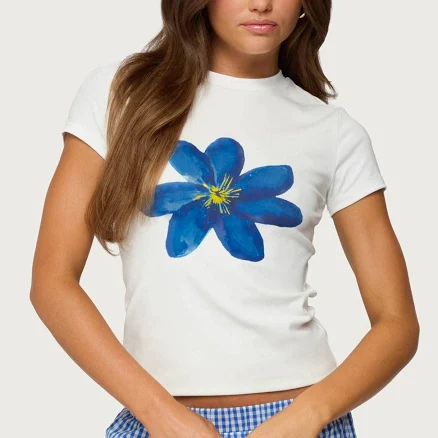 Edikted Women's Marelle Flower Graphic T-Shirt