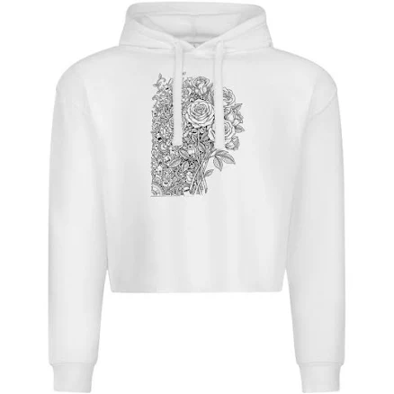 Artistshot Intricate Floral Doodle Cropped Hoodie