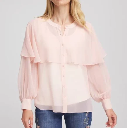 Chico's Women's Georgette Cape Blouse