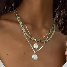 Urban Outfitters Rio Beaded Triple-Layered Necklace