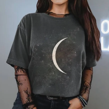 Crescent Moon Mystical Spiritual T-shirt