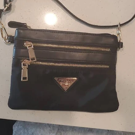 Pegaso Crossbody Bag with Gold Hardware