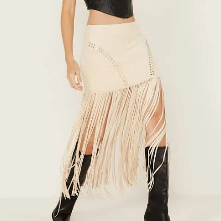 Fringe Studded Skirt