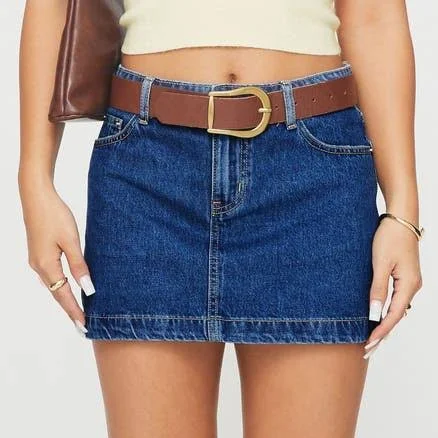 Princess Polly Nickei Denim Miniskirt