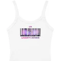 Barcode Tank Top - Solid White Blend / XL
