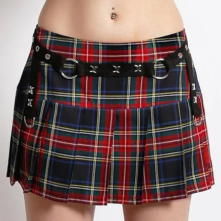 PLEated X HARNESS Skirt