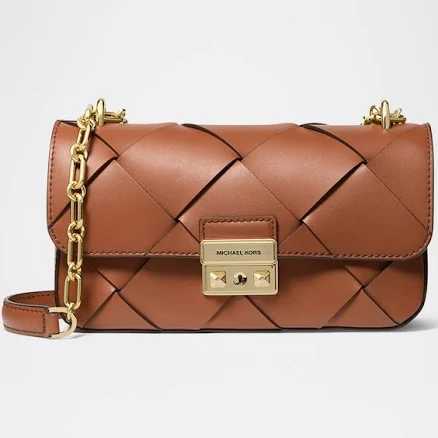 Tribeca Woven Leather Shoulder Bag