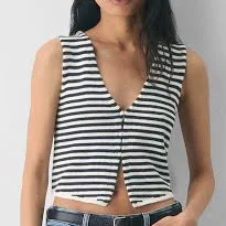 Aritzia Wilfred Women's Cotton Charm Basque Sweater Vest
