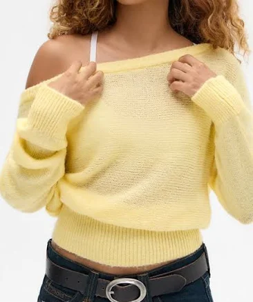 BDG Urban Outfitters Womens Juniors Off the Shoulder Knit Sweater