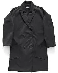 Abel Herringbone Raw Edge Fleece Trench - Medium