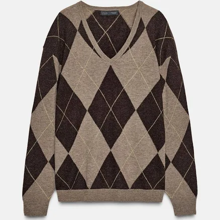 Zara Women's Wool Diamond Jumper