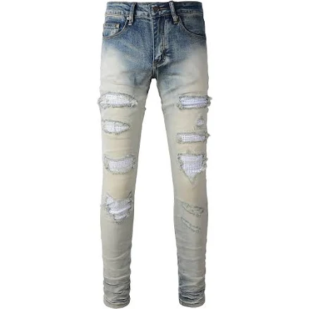 Ripped Rhinestone Jean